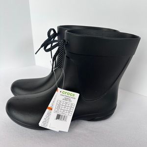 Crocs Women’s Freesail ,Shorty Rain Boot  black women’s size 9, new with tags